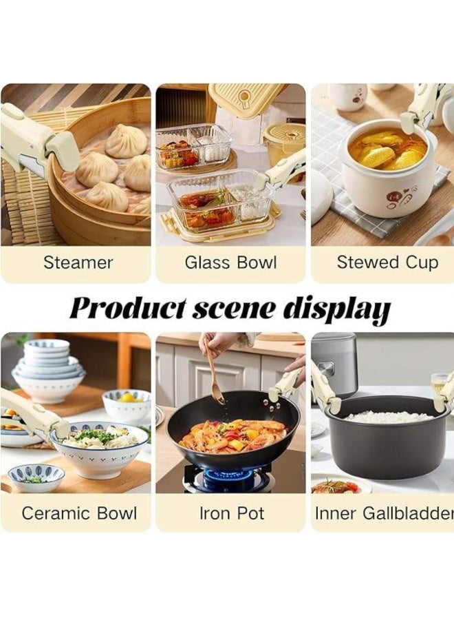 ARABIQO Removable Handle for Pots & Pans, Universal Detachable Pan Handle Replacement, Heat-Resistant Plastic, Stainless Steel & Silicone, Secure Locking Grip for Cookware, Kitchen Accessory - Image 4